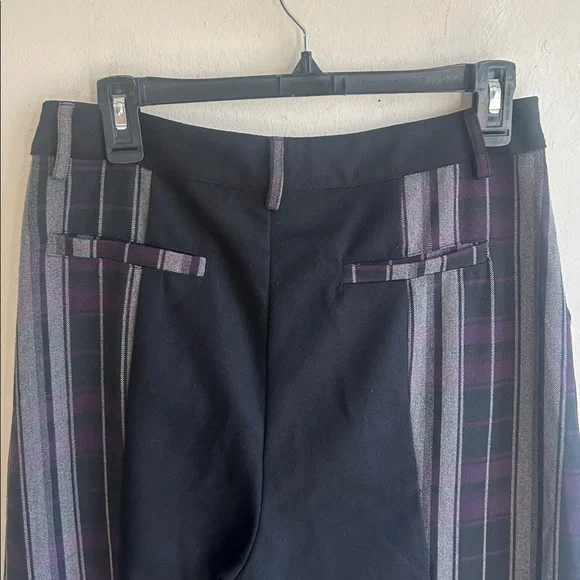 Disturbia Gambit Spliced Check Goth Tapered Trousers Size 6 NWT - Picture 9 of 12
